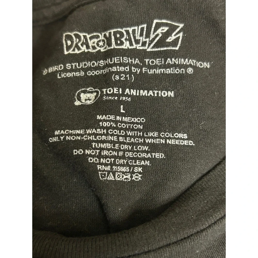 Dragon Ball Z Goku T-Shirt Men's Graphic Print Anime Tee Black - Picture 3 of 3